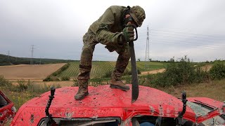 COLD STEEL LATIN D GUARD 21quot MACHETE  65Mn STEEL  MADE IN CHINA  DESTRUCTION TEST  GSM FAIL [upl. by Noyahs84]