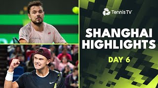 Rune vs Berrettini Wawrinka vs Cobolli Fritz amp Dimitrov Return  Shanghai 2024 Highlights Day 6 [upl. by Ynalem616]