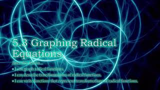 Algebra 2 053 Graphing Radical Equations [upl. by Mabelle690]