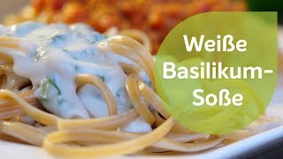 Weiße Basilikum Soße  Vegane Rezepte [upl. by Guerin]