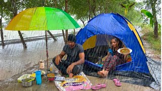 Camping in Heavy Rain amp wind Storm ☔️ ⛈️  Camping in Non Stop Rain  very heavy Rain [upl. by Drazze]