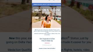 Book a vacation and earn Delta Medallion status creditdebitwithabhi deltaairlines travel flights [upl. by Ahcsatan]