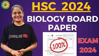 🔴HSC BOARD 2024  Biology Board Paper 2024  PYQs  Free  Gyanlab  Anjali Patel [upl. by Bultman]