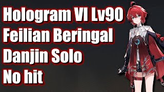 Wuthering Waves Tactical Hologram VI  Feilian Beringal Lvl90 Danjin Solo No hit [upl. by Friedrich]