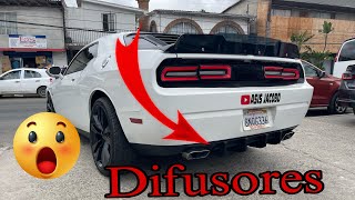 NUEVOS DIFUSORES PARA EL CHALLENGER SE MIRA INCREÍBLE challenger difusores carros tuning [upl. by Melba]