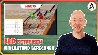 LED mit Widerstand sicher leuchten lassen  Lerne Elektronik [upl. by Neron589]