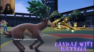 Is Sawsbuck goated They almost beat us ngl  Pokemon Scarlet and Violet Link Battles [upl. by Dicks]