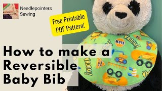 Sew a Reversible Baby Bib with This Free Printable Pattern [upl. by Lustig725]