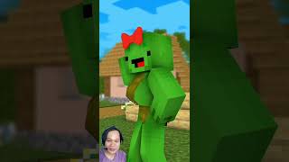 When Mikey become girl🤪🤪 minecraft jjandmikey animation minecraftanimation minecraftmemes [upl. by Itnava773]