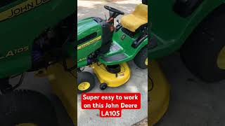 Easy to work on John Deere LA105 mower inflation [upl. by Suolkcin339]