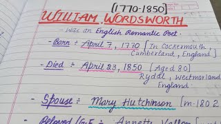 Part1 William Wordsworth  Biography and Works  Master Cadre English englishliterature ugc [upl. by Nyleuqcaj]