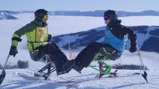 Rob Enigl Big sky resort monoskiingsitskiing video 2019 [upl. by Ab]