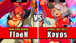 GGST  FlaeN Baiken VS Kayos Elphelt  Guilty Gear Strive High level gameplay [upl. by Herzberg]