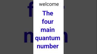 The four main quantum number  n l m ms symbol of quantum number and their valueschemistry [upl. by Emilia510]