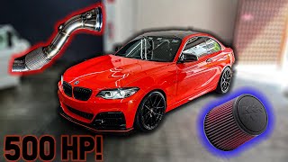 REPRO DOWNPIPE Y FILTRO A MI BMW🔥 500 HP😱 [upl. by Jodee770]