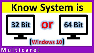 How to check system bit 32 or 64  32 bit or 64 bit [upl. by Lamok]