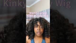 First Time Wand Curling a Kinky Curly Wig [upl. by Ninnette]