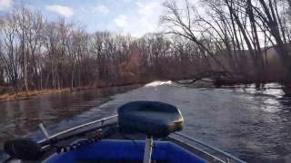 Bass boat crashing into shore [upl. by Hasan]