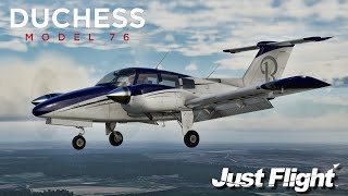 Just Flight Beechcraft Duchess Model 76  First Look and Preview  XPlane 12 [upl. by Emirac]