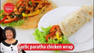 චිකන් ගාර්ලික් රැප් Episode 1180  Chicken garlic paratha wrap [upl. by Eniamerej]