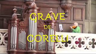 Grave de Corelli  au violon JeanYves Poy à lorgue Claudine Gérez [upl. by Yrdnal329]