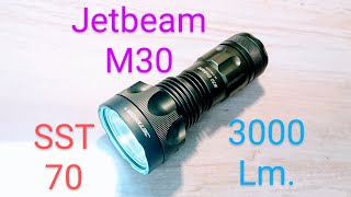 JetbeamNiteye M30 Dagger Led Taschenlampe 3000 Lumen SST70 Review Flashlight keine M37 IIIM Ultra [upl. by Epilef580]