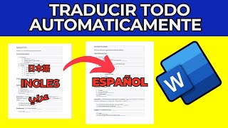 Traducir documento en Word Como traducir cualquier documento al español [upl. by Derwon]