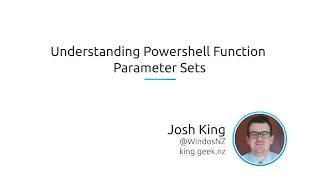 Understanding PowerShell Function Parameter Sets [upl. by Calvina]