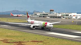 STUNNING AIRBUS A330 NEO TAKEOFF at Madeira Airport [upl. by Ailalue]