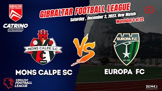 Mons Calpe SC  Europa FC  Gibraltar Football League 2324  Matchday 9 [upl. by Culosio]