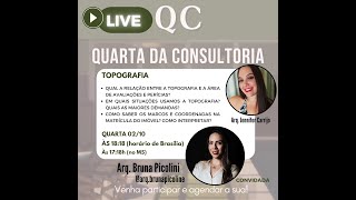 LIVE QC  COM ARQ BRUNA PICOLINE  Topografia [upl. by Ikkaj]