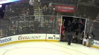 2015 NHL AllStar Skills Competition Mascot Showdown Introduction [upl. by Ahsaya]