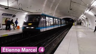 Étienne Marcel  Ligne 4  Métro de Paris  RATP MP89 [upl. by Madelin]