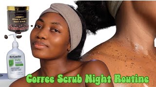 Secrets to Gorgeous Skin My Nighttime Coffee Scrub Routine  How to use Body Scrubs [upl. by Bierman]