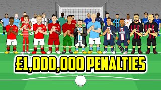 LAST FOOTBALLER TO MISS A PENALTY WINS £1000000 Feat Ronaldo Messi Neymar Mbappe Haaland more [upl. by Kinson]