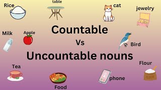 Countable and uncountable nouns in English Grammar [upl. by Alejna154]