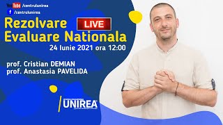 Rezolvarea LIVE a subiectelor de la MATEMATICA  EVALUAREA NATIONALA 2021  Prof Cristian DEMIAN [upl. by Wallack]