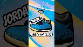 JORDAN 3 POWDER BLUE FULL RESTORATION 🔥🤯 SUBSCRIBE FOR MORE ✅ [upl. by Anirres]