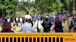 Hundreds locked out of Sagana State Lodge ahead of Sagana 3 meeting [upl. by Eintirb]