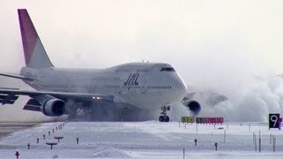 BGV Beautiful Landing at Sapporo New Chitose Airport in Winter  美しい雪の新千歳空港着陸シーン集 [upl. by Moira]