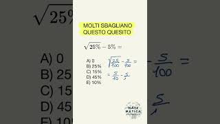 Domanda che molti sbagliano sulle percentuali [upl. by Tnattirb]