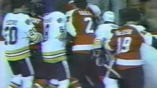 Paul Holmgren vs Terry OReilly Round 2 Mel Bridgman vs Mike Milbury Nov 4 1978 [upl. by Aleirbag82]