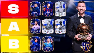 THESE CARDS ARE INSANE RANKING EVERY TOTY ATTACKERS CARD EA FC 24 TOTY TIER LIST [upl. by Anitsud]