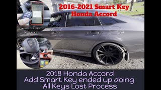 Have Working Smart Key but AKL process Push Start system on 2018 Honda Accord Autel KM100 20162021 [upl. by Amling]