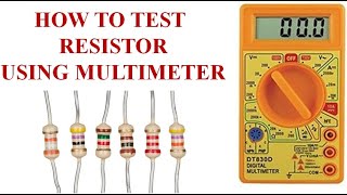 Resistance measurement using Multimeter resistance measurementknow resistor value using multimeter [upl. by Meggie]