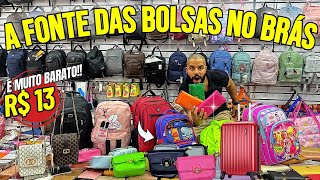 ACHEI A FÁBRICA DAS BOLSAS NO BRÁS BARATAS R1300 ATACADO MOCHILAS NO BRÁS FORNECEDOR DE BOLSAS [upl. by Oidale192]