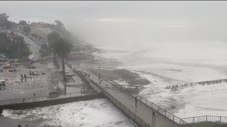 High surf in Stinson Santa Cruz and Pacifica [upl. by Einohpets]