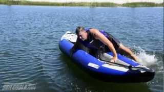 How to get back into an inflatable kayak from the water [upl. by Levina]