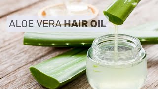 ALOE VERA HAIR OIL for silky strong and hair growth I GET HEALTHY SCALP AND SHINY HAIR DIY recipe [upl. by Sitnalta865]