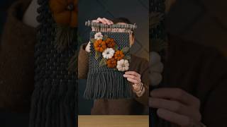 Pumpkin patch woven wall hanging frameloomweaving [upl. by Snej]